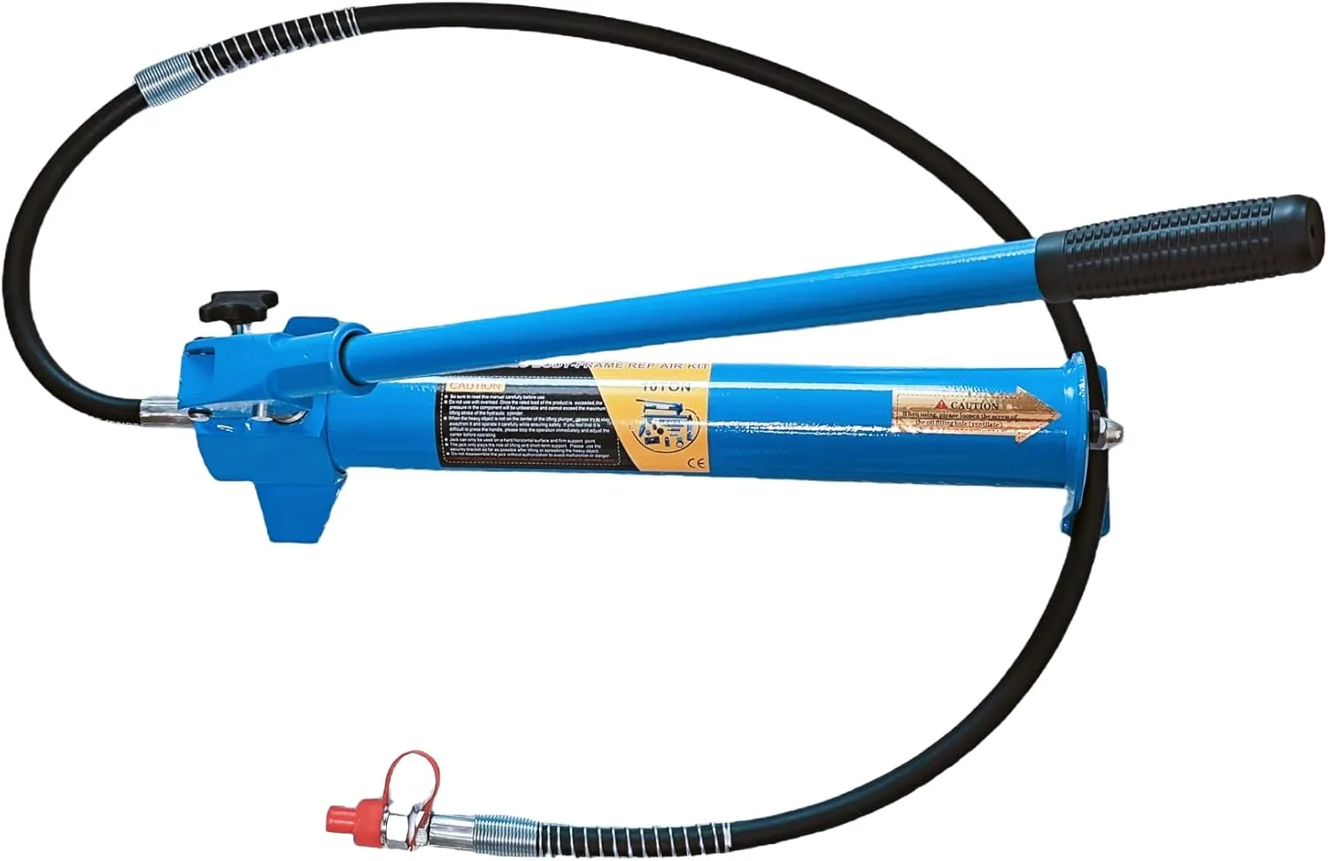 10 Ton Hydraulic Floor Jack Porta Power Kit Hand Pump Ram Replacement Car Auto Body Frame Repair Tools with Long Handle 22000lbs Blue