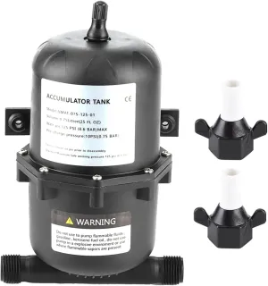 125PSI Accumulator Tank Water Pump Flow Control 0.75 L for RV Boat, Suitable for RV Pressurized Water System Water Purification