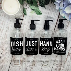 16oz Plastic Clear Dispenser | Black Label
