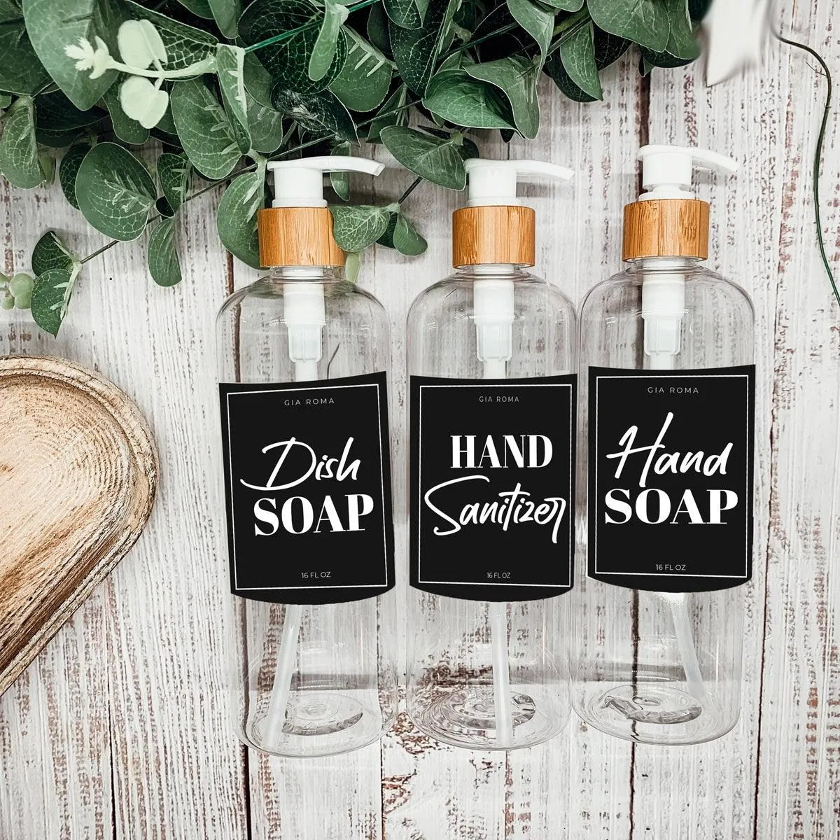 16oz Plastic Clear Dispenser | Black Label