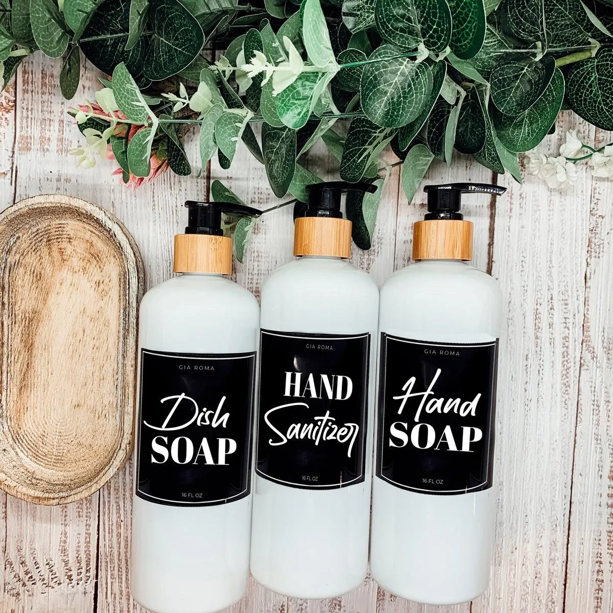 16oz Plastic White Dispenser | Black Label