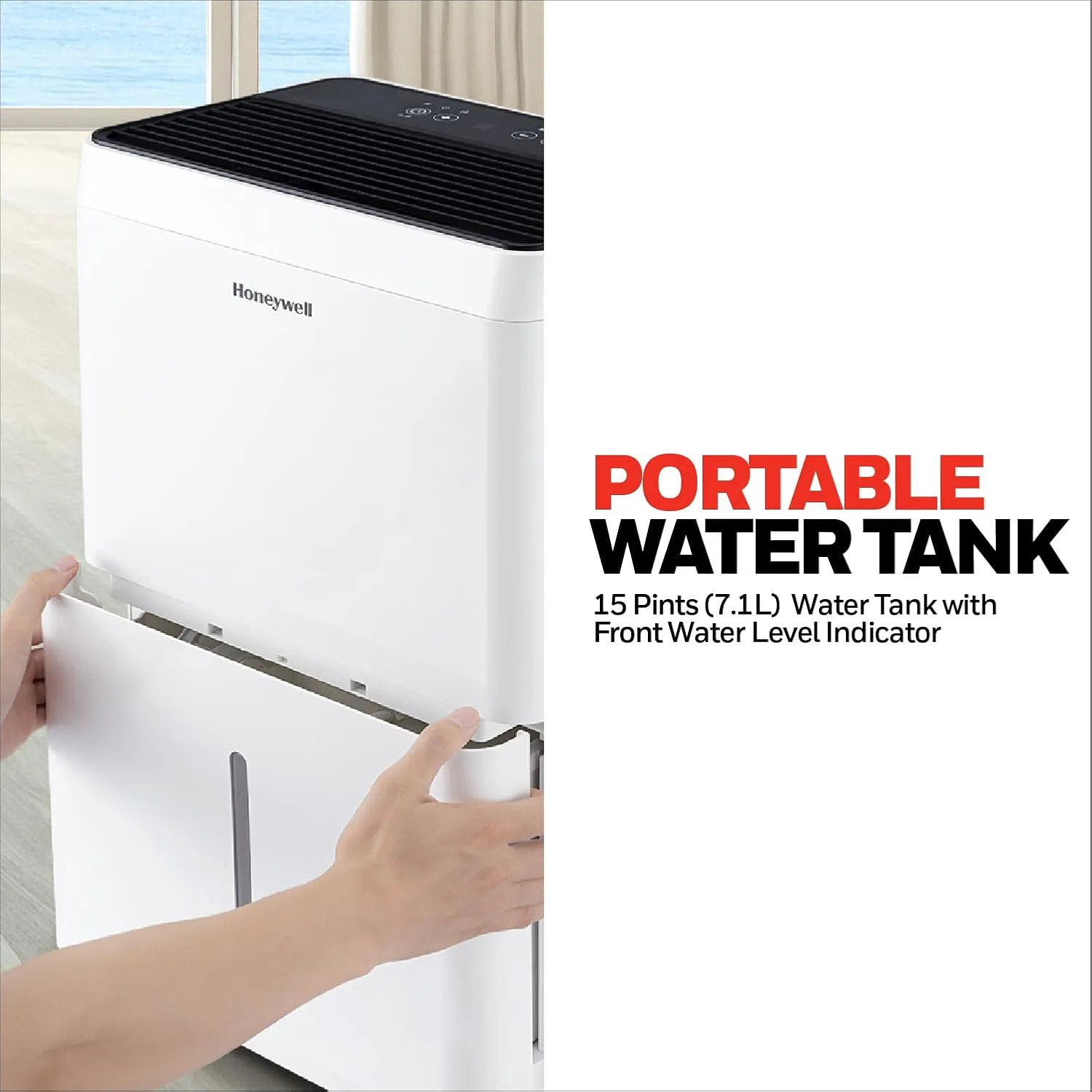 2024 NEW! Honeywell 50-Pint ENERGY STAR Dehumidifier with Built-in PUMP – Laundry Mode, Auto-Comfort Mode & Thermal Overload Protection, TPFIT50PWK
