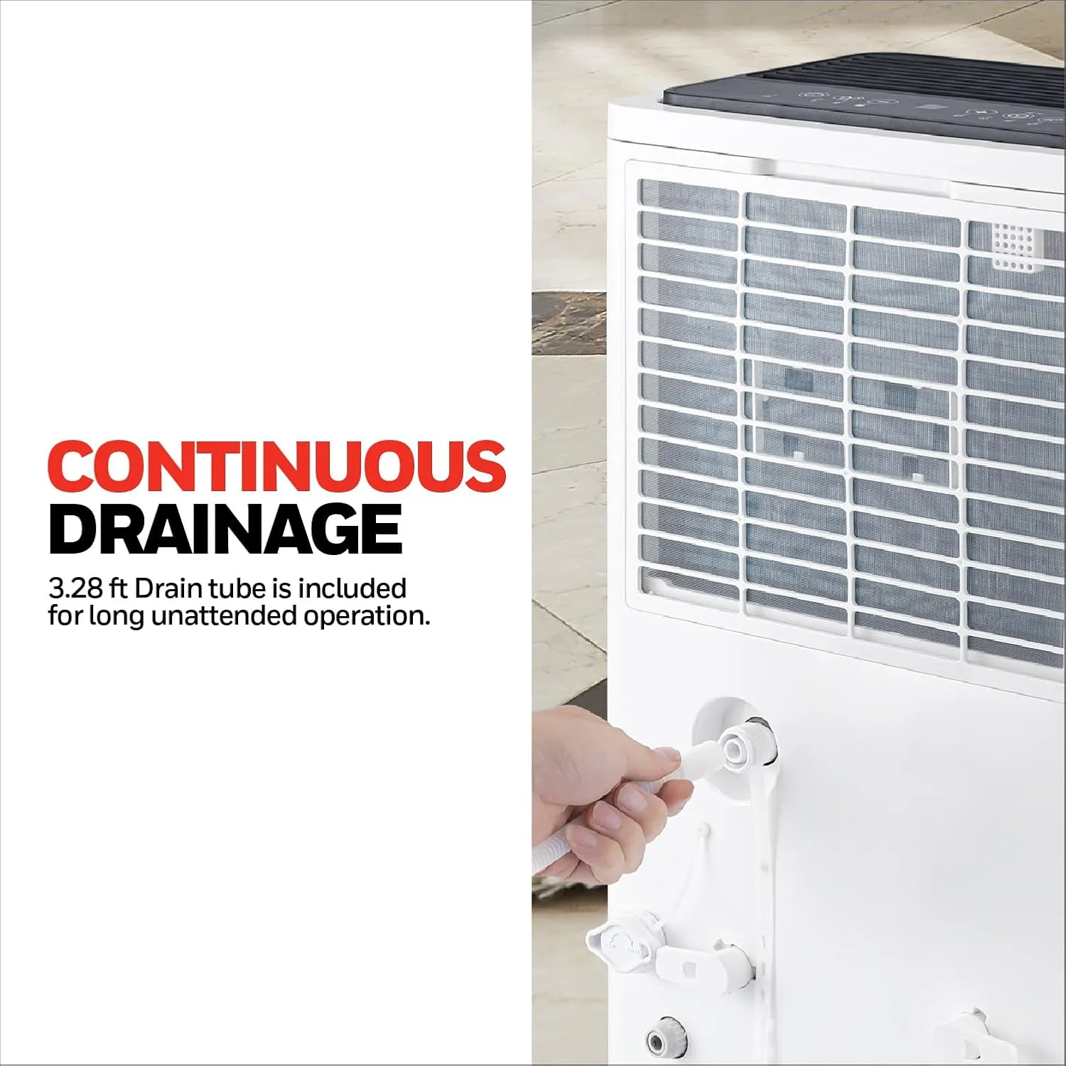 2024 NEW! Honeywell 50-Pint ENERGY STAR Dehumidifier with Built-in PUMP – Laundry Mode, Auto-Comfort Mode & Thermal Overload Protection, TPFIT50PWK