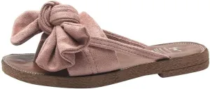 2025 Fashion Flat Womens Sandals Bow Fashion Color Women Sandals Beach Shoes Flat Heel tie Slipper Solid Women's slipper