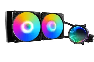 240mm AIO CPU Cooler with Addressable RGB PWM CPU Fan and Radiator Liquid Cooling for Intel & AMD, Infinite Mirror Pump, Easy Installation Compatibility with LGA 1700/1200/115X AMD AM5/AM4