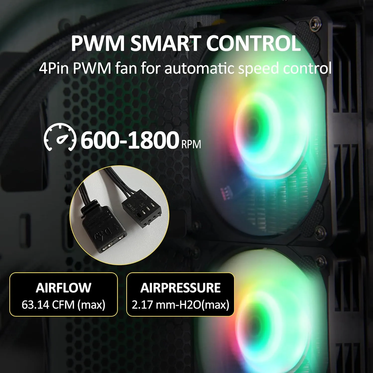 240mm AIO CPU Cooler with Addressable RGB PWM CPU Fan and Radiator Liquid Cooling for Intel & AMD, Infinite Mirror Pump, Easy Installation Compatibility with LGA 1700/1200/115X AMD AM5/AM4