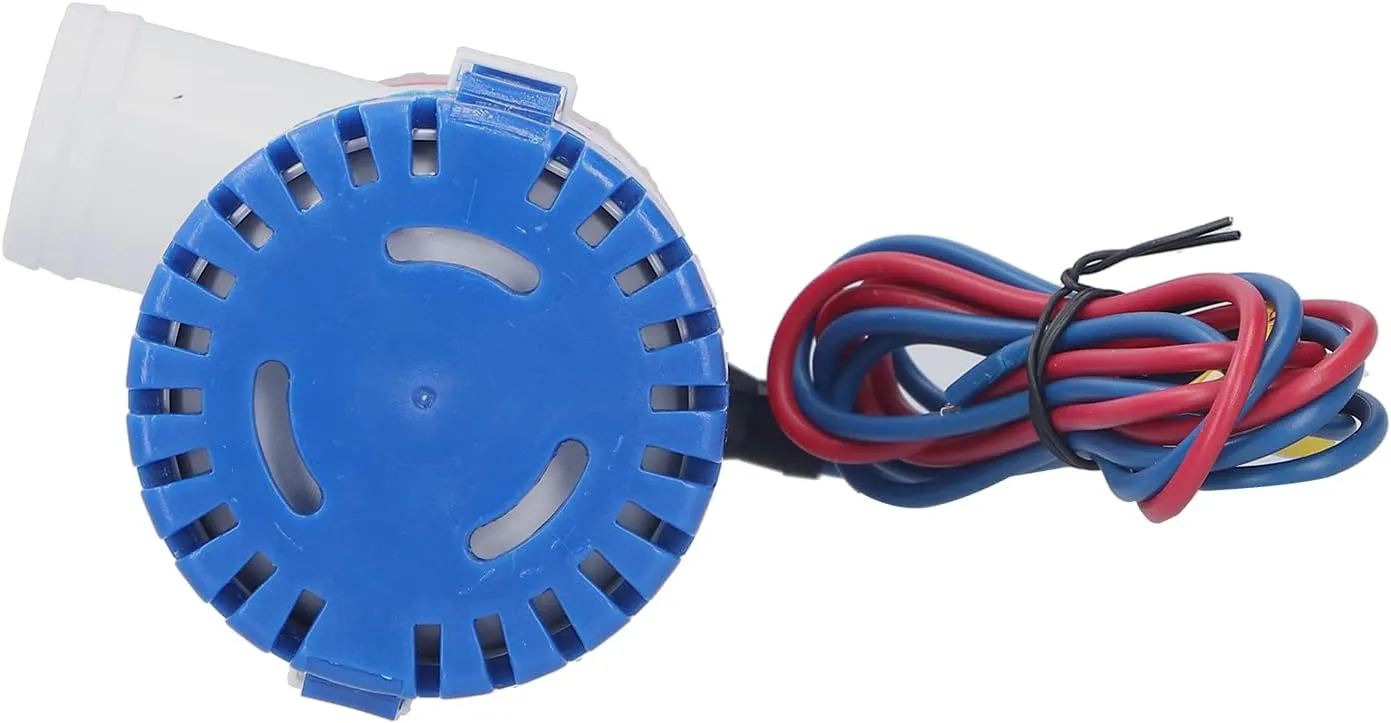 350GPH, Stainless Steel Shaft, ABS Housing Bilge Pump Kit, Easy to Clean, Low Noise, DC 12V/24V Submersible Pump for Drainage with and, Humanized Design for Ship, Suitable for