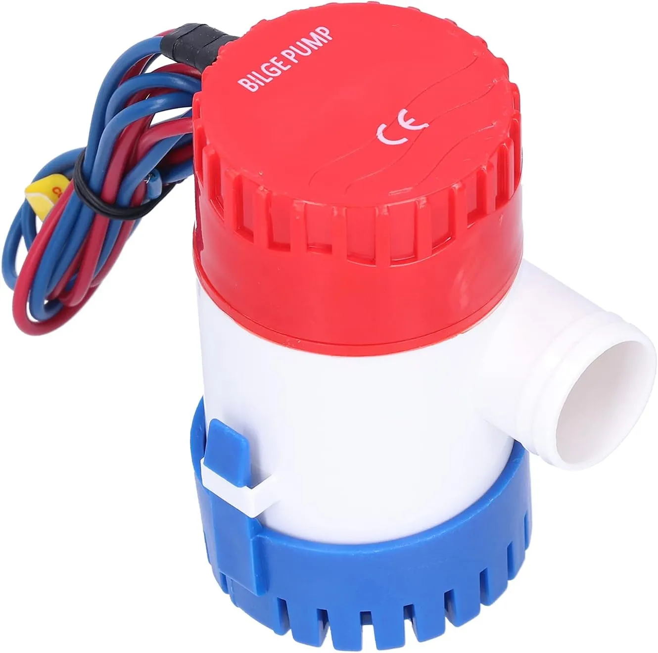 350GPH, Stainless Steel Shaft, ABS Housing Bilge Pump Kit, Easy to Clean, Low Noise, DC 12V/24V Submersible Pump for Drainage with and, Humanized Design for Ship, Suitable for