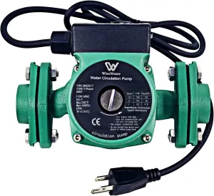 AB 110V Circulation Pump, 130W 13 GPM Hot Water Recirculating Pump, 3 Speed Switchable Circulator Pump with 1'' FNPT Flanges for Boiler, Solar Heater and Hydronic Radiant Heating, Green