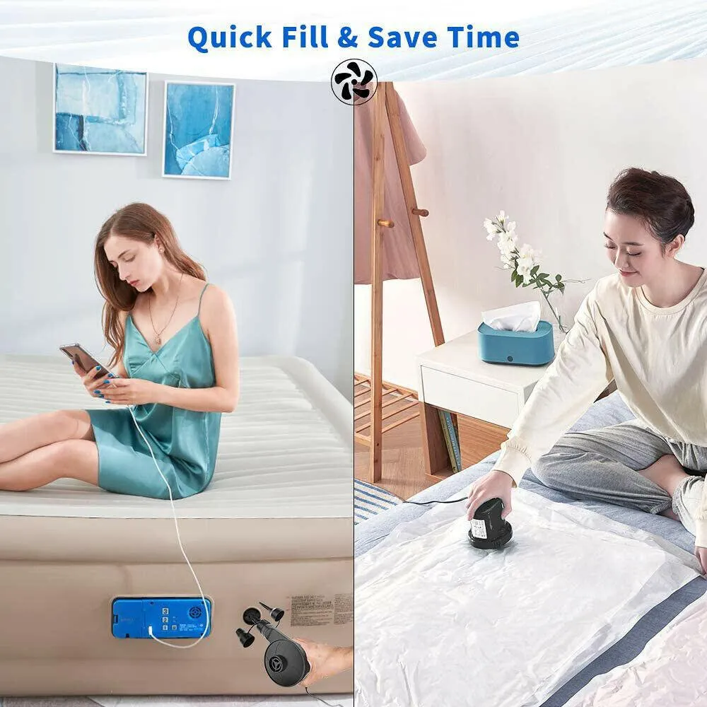 AC DC12V Electric Air Pump Inflator with 3 Nozzle