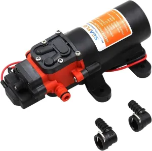 Adjustable Small Submersible Pump 35PSI Water Pressure Pump Diaphragm Self Priming Pump Boat Pump for Boat Marine Accessories Automatic Yacht Pump