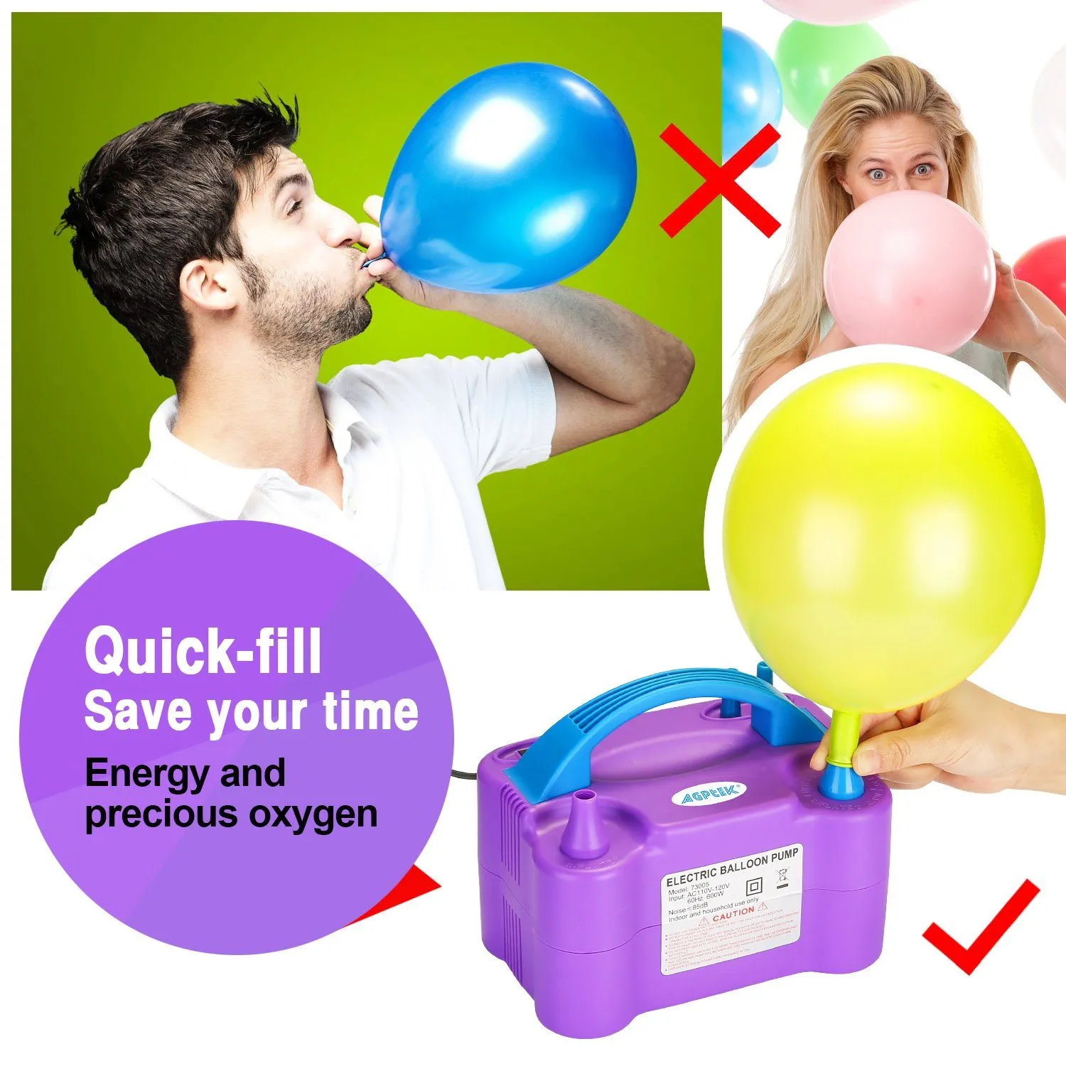AGPTEK Electric Air Balloon Pump