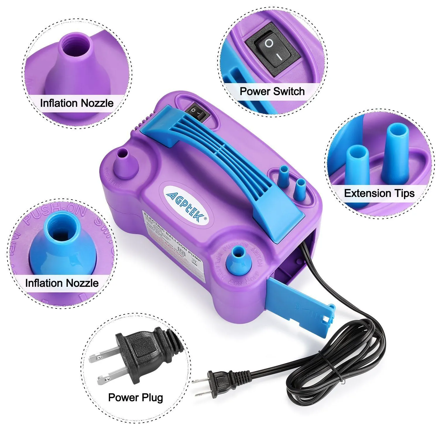 AGPTEK Electric Air Balloon Pump