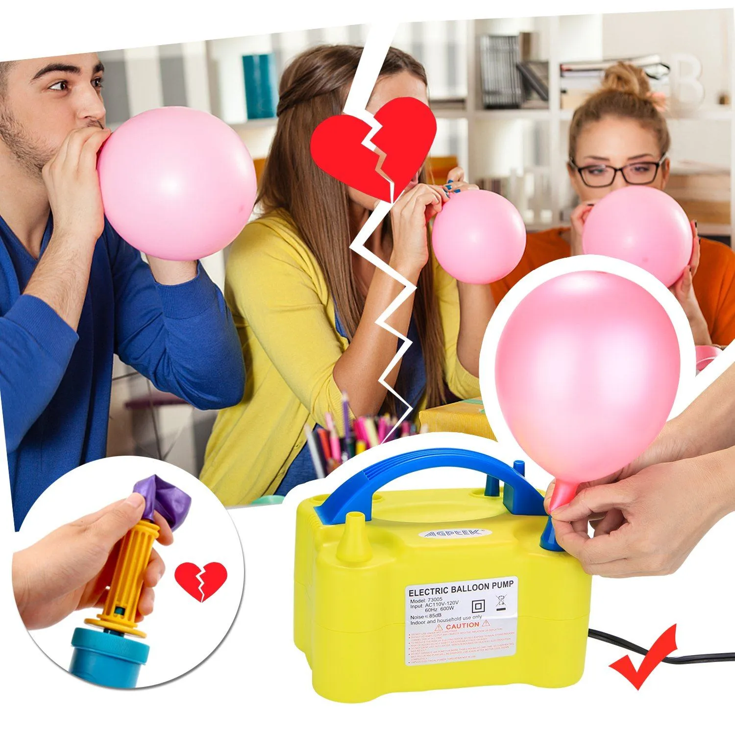 AGPtEK Portable Electric Air Balloon Pump