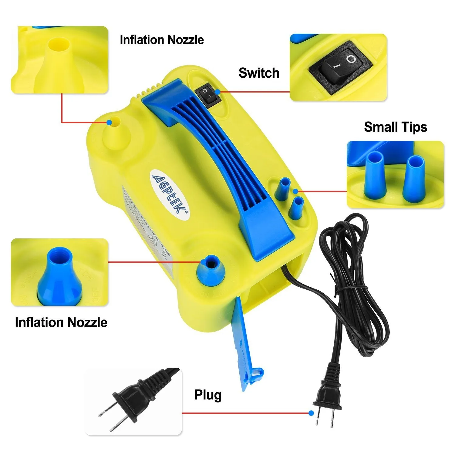 AGPtEK Portable Electric Air Balloon Pump