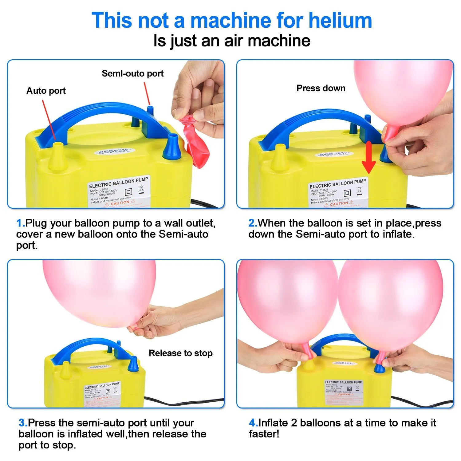 AGPtEK Portable Electric Air Balloon Pump