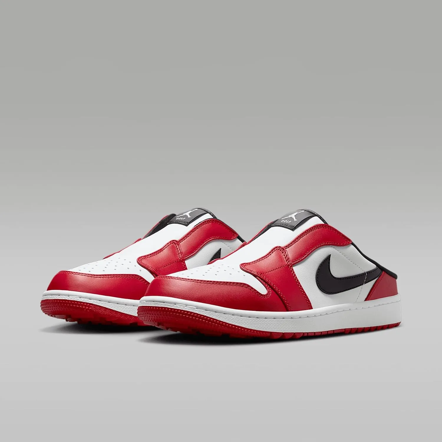 Air Jordan Mule Golf Shoes (FJ1214-001, Black/White/Varsity Red)