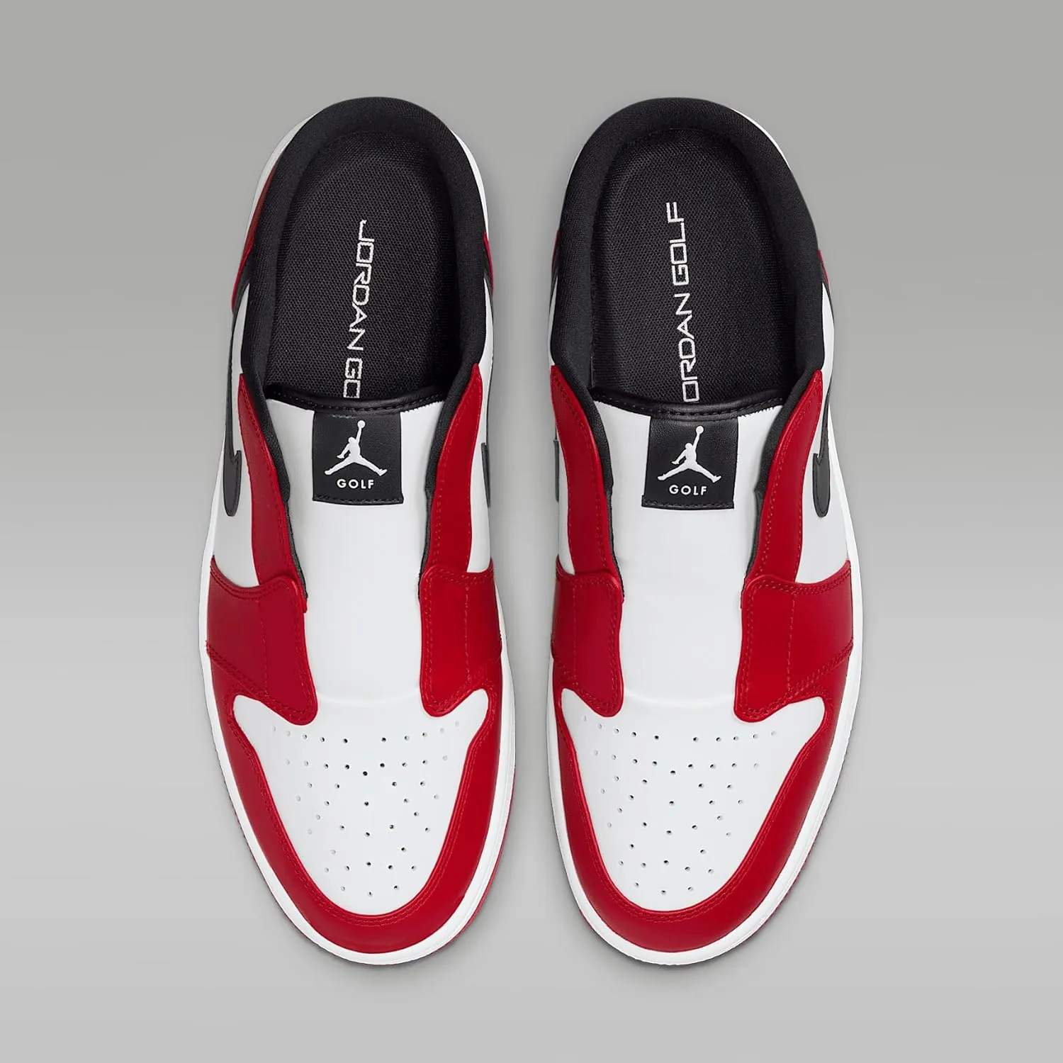 Air Jordan Mule Golf Shoes (FJ1214-001, Black/White/Varsity Red)