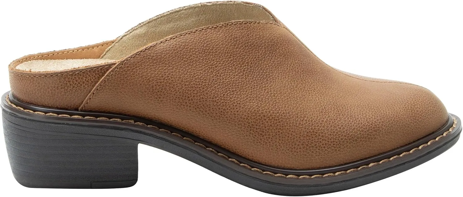 Alegria Women Michy Mule Western Open Back Leather Clog Heel