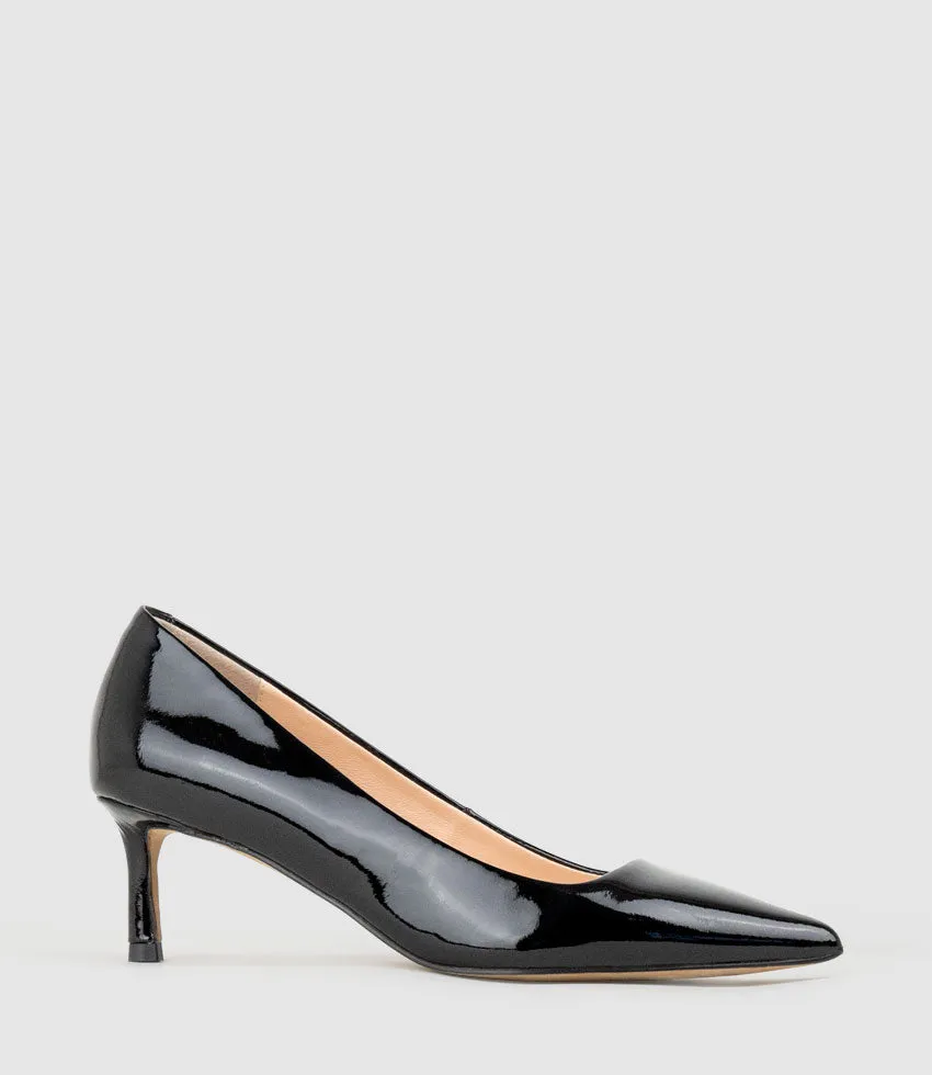 ALVINA55 Square Throat Pump in Black Patent