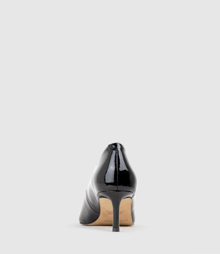 ALVINA55 Square Throat Pump in Black Patent