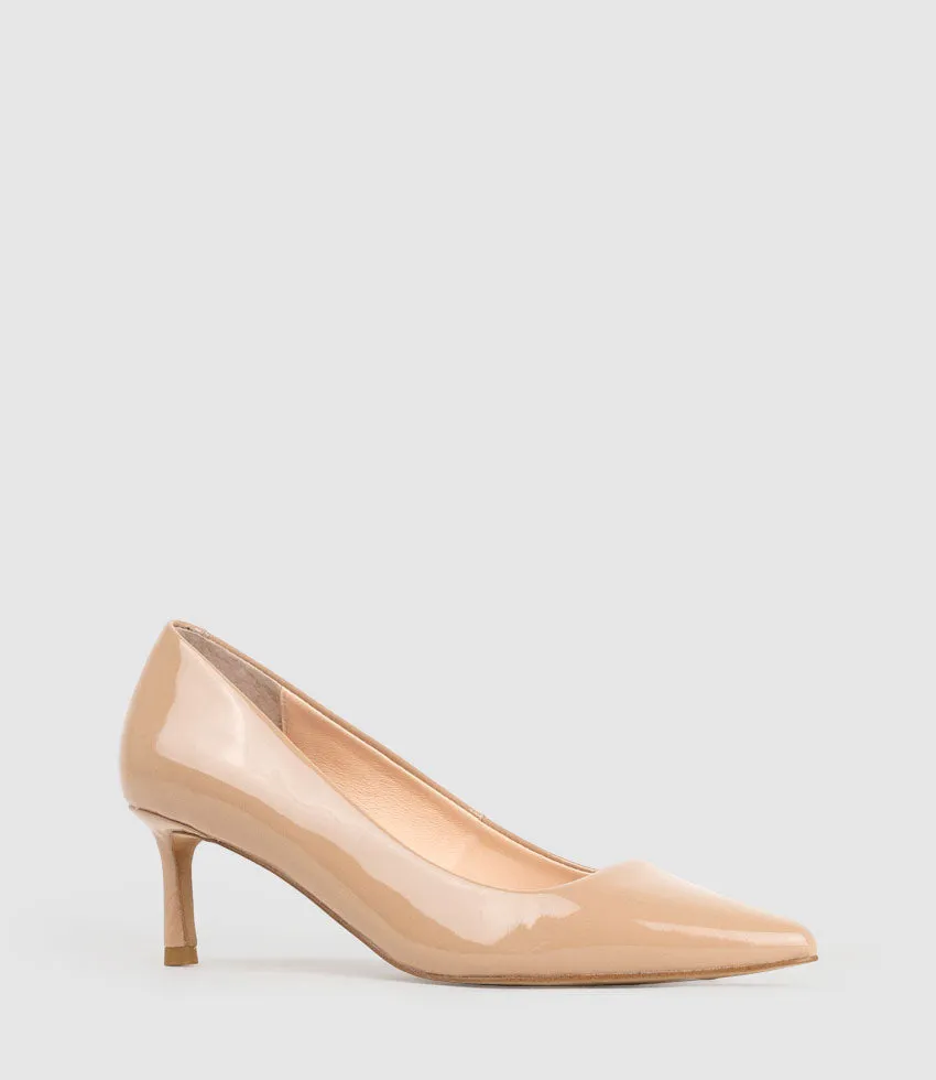 ALVINA55 Square Throat Pump in Nude Patent