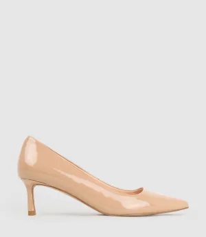ALVINA55 Square Throat Pump in Nude Patent