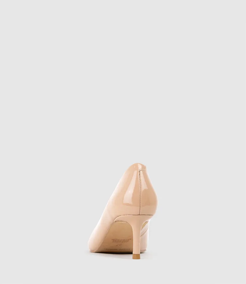 ALVINA55 Square Throat Pump in Nude Patent