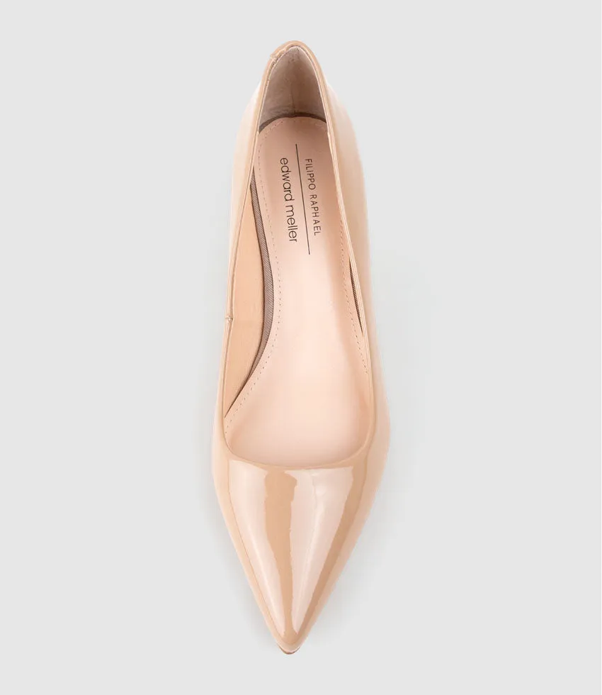 ALVINA55 Square Throat Pump in Nude Patent