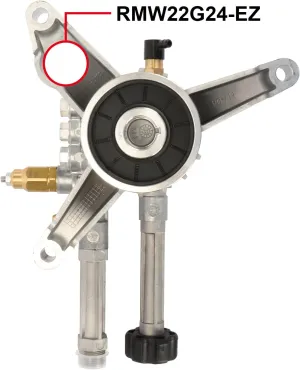 AR High Pressure Washer Pump 2400 PSI RMW22G24-EZ, Vertical 7/8" Shaft Power Washer Replacement Pump Head with Easy Start Valve by ANNOVI REVERBERI