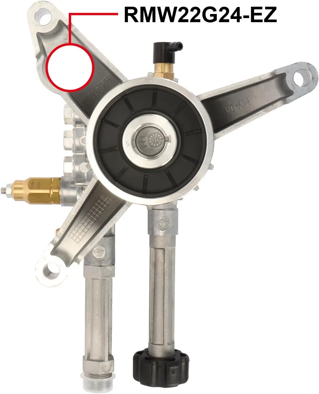 AR High Pressure Washer Pump 2400 PSI RMW22G24-EZ, Vertical 7/8" Shaft Power Washer Replacement Pump Head with Easy Start Valve by ANNOVI REVERBERI