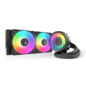 ARCTIC Liquid Freezer III Pro 240 A-RGB - 240 mm AIO CPU Cooler, Water Cooling, 38 mm Radiator, PWM Pump, VRM Fan, AMD AM5/AM4, Intel LGA1851/1700 Contact Frame - Black