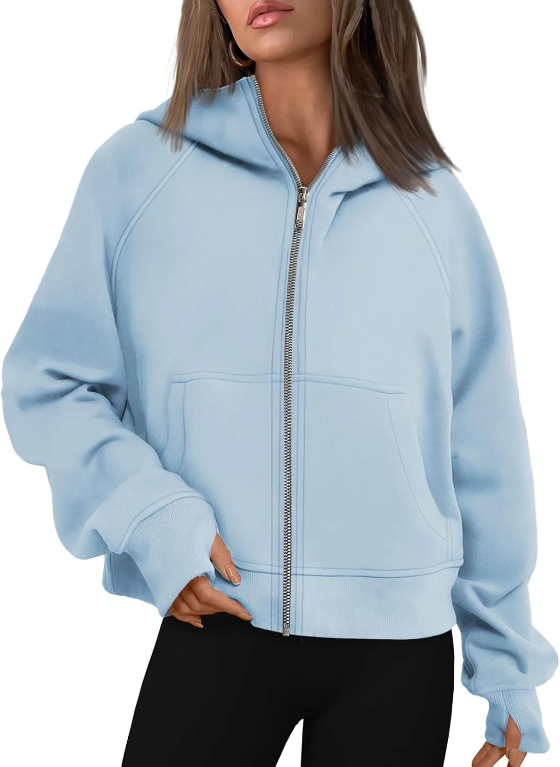 AUTOMET Womens Zip Up Hoodies Fleece Jackets Oversized Sweatshirts Fall Fashion Outfits 2025 Sweaters Winter Clothes