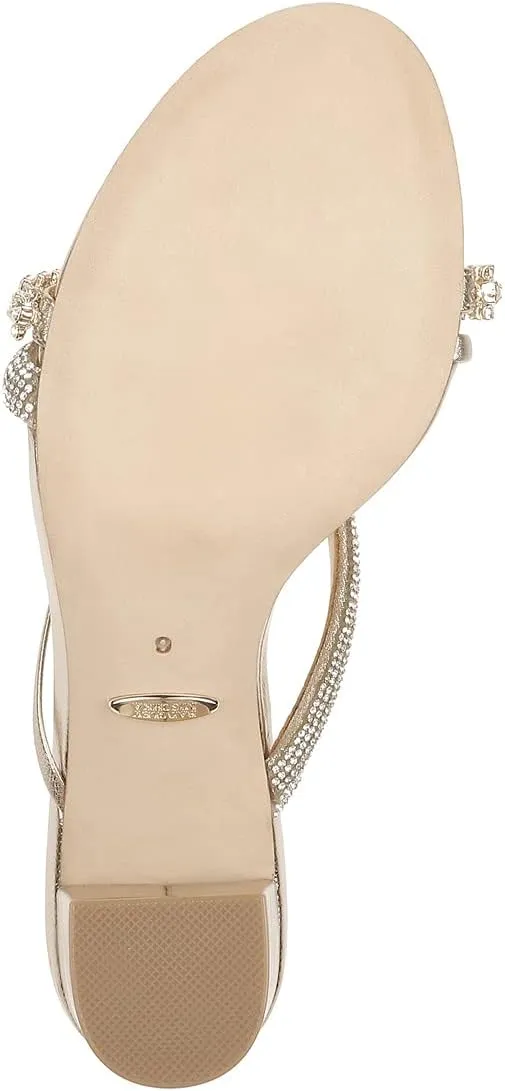 Badgley Mischka Women's Slide, Block Heel Heeled Sandal