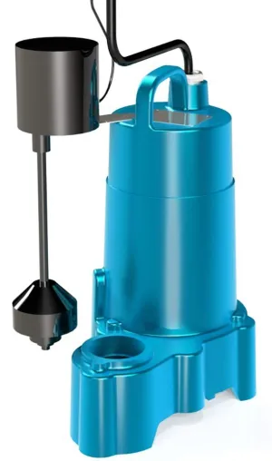 Barnes 112551 Model SP33VF Submersible Sump Pump - High-Efficiency for Residential Use, Cast Iron Vortex Impeller, 1/3 HP, 3000 GPH, Piggyback Mechanical Float Switch, 10 Waterproof Cord, 9"x9" Frame