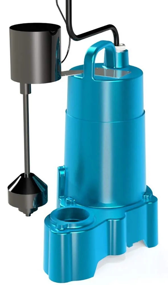 Barnes 112551 Model SP33VF Submersible Sump Pump - High-Efficiency for Residential Use, Cast Iron Vortex Impeller, 1/3 HP, 3000 GPH, Piggyback Mechanical Float Switch, 10 Waterproof Cord, 9"x9" Frame