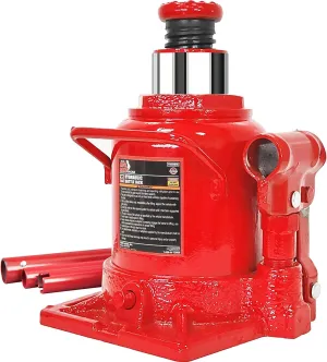 BIG RED TAM92007A Torin Hydraulic Stubby Low Profile Bottle Jack, 20 Ton (40,000 lb) Capacity, Red