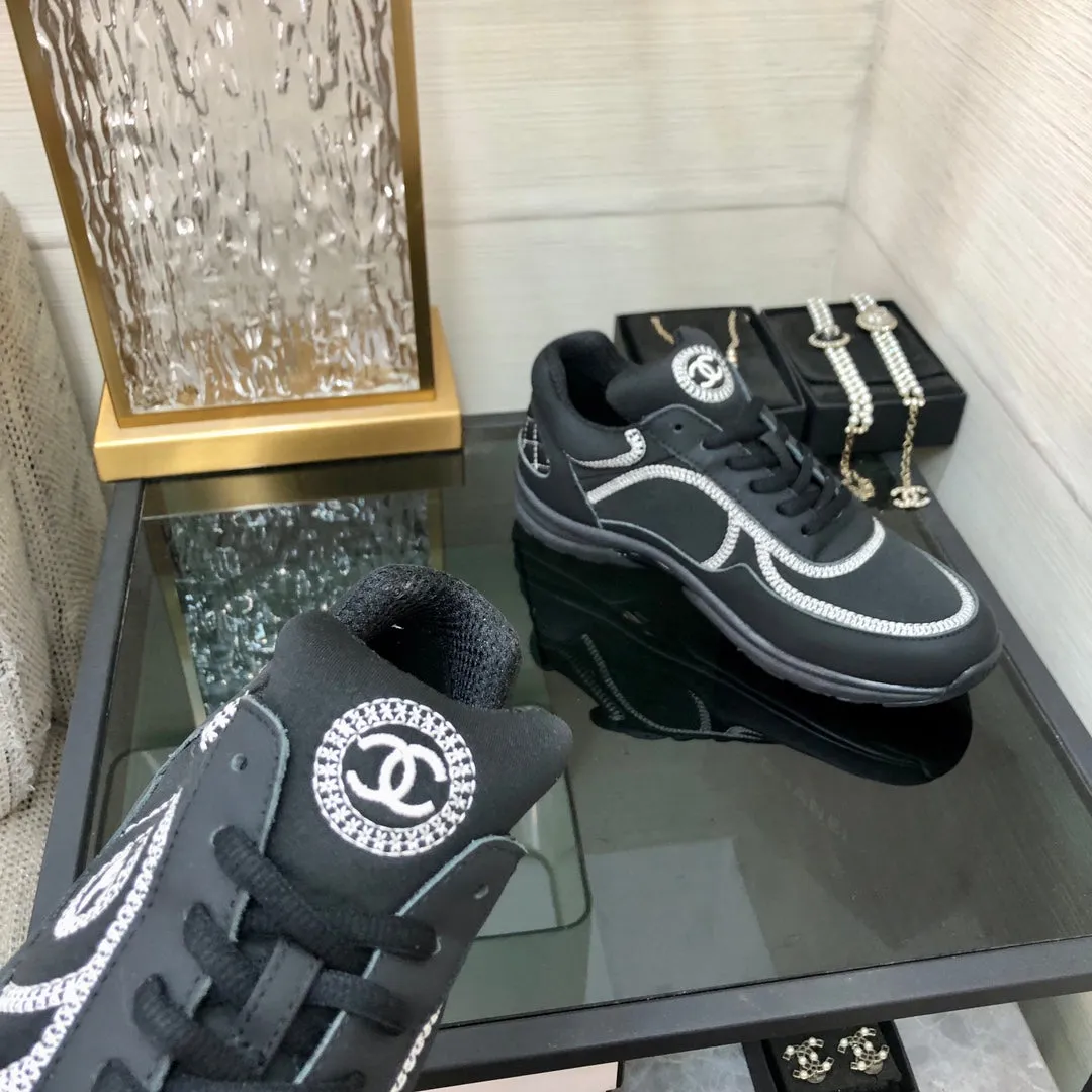 Black Economical shipping CHANEL Sneaker Super savings Fabric