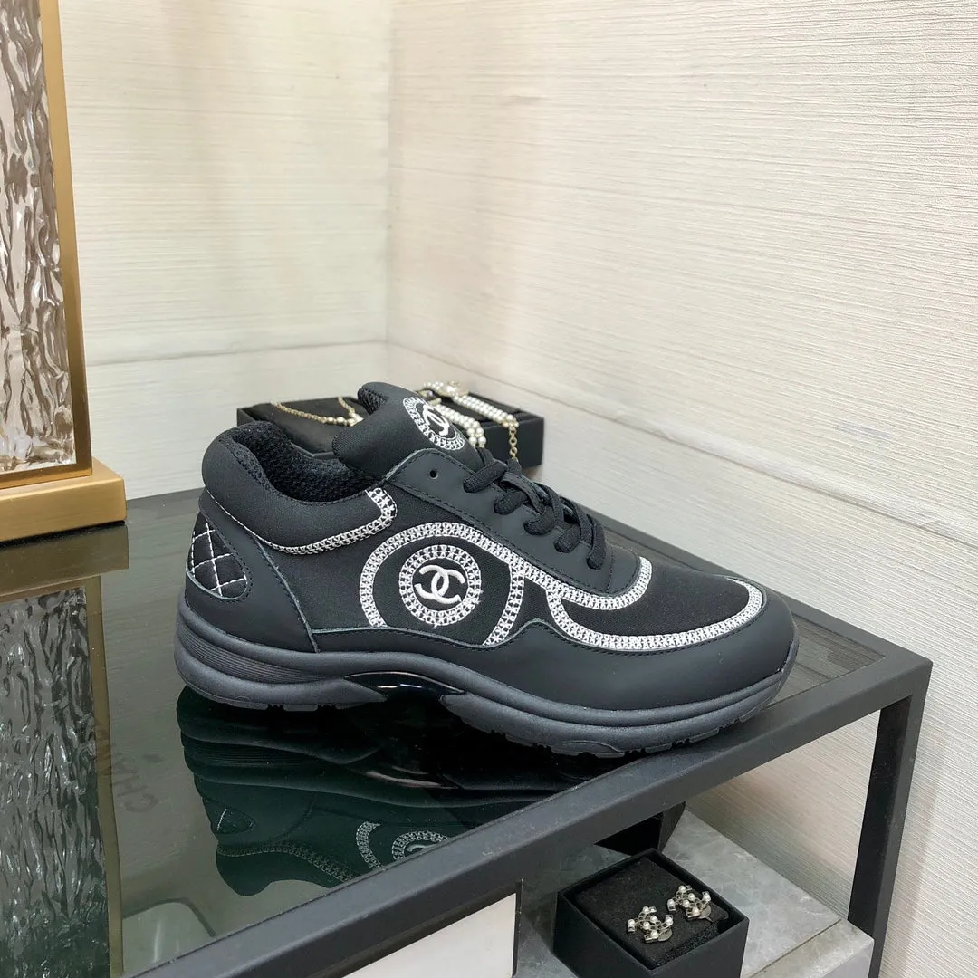 Black Economical shipping CHANEL Sneaker Super savings Fabric