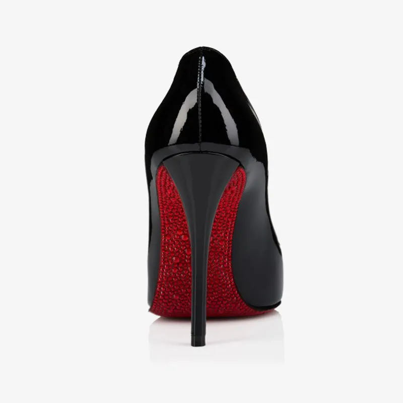 Black Patent Leather Classic Vamp Pumps