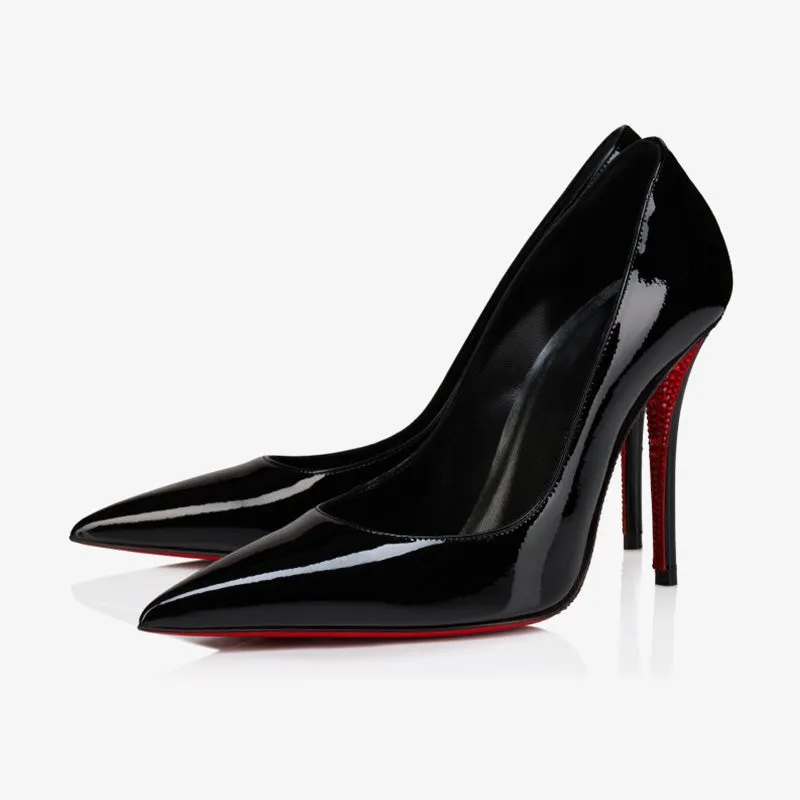 Black Patent Leather Classic Vamp Pumps