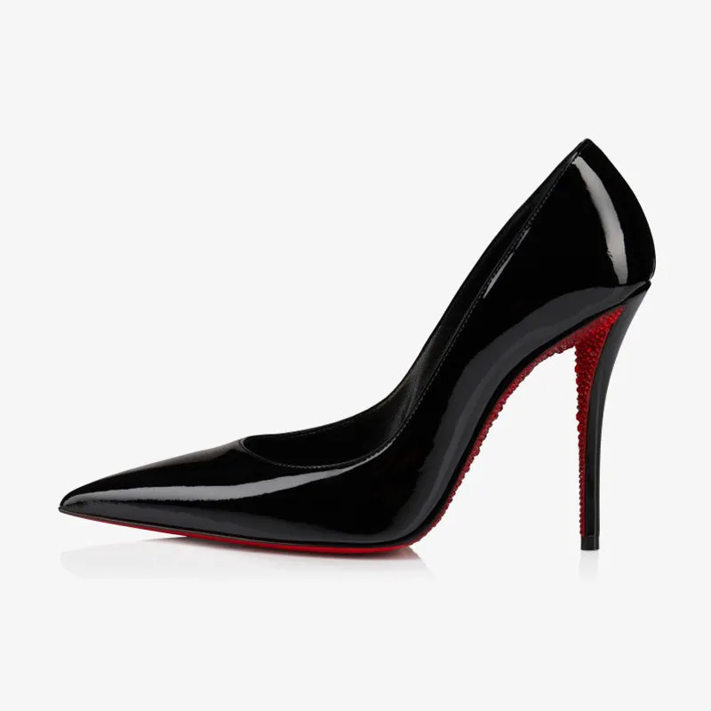 Black Patent Leather Classic Vamp Pumps