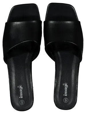 Block Heel Mule Sandals