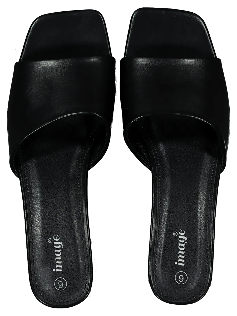 Block Heel Mule Sandals