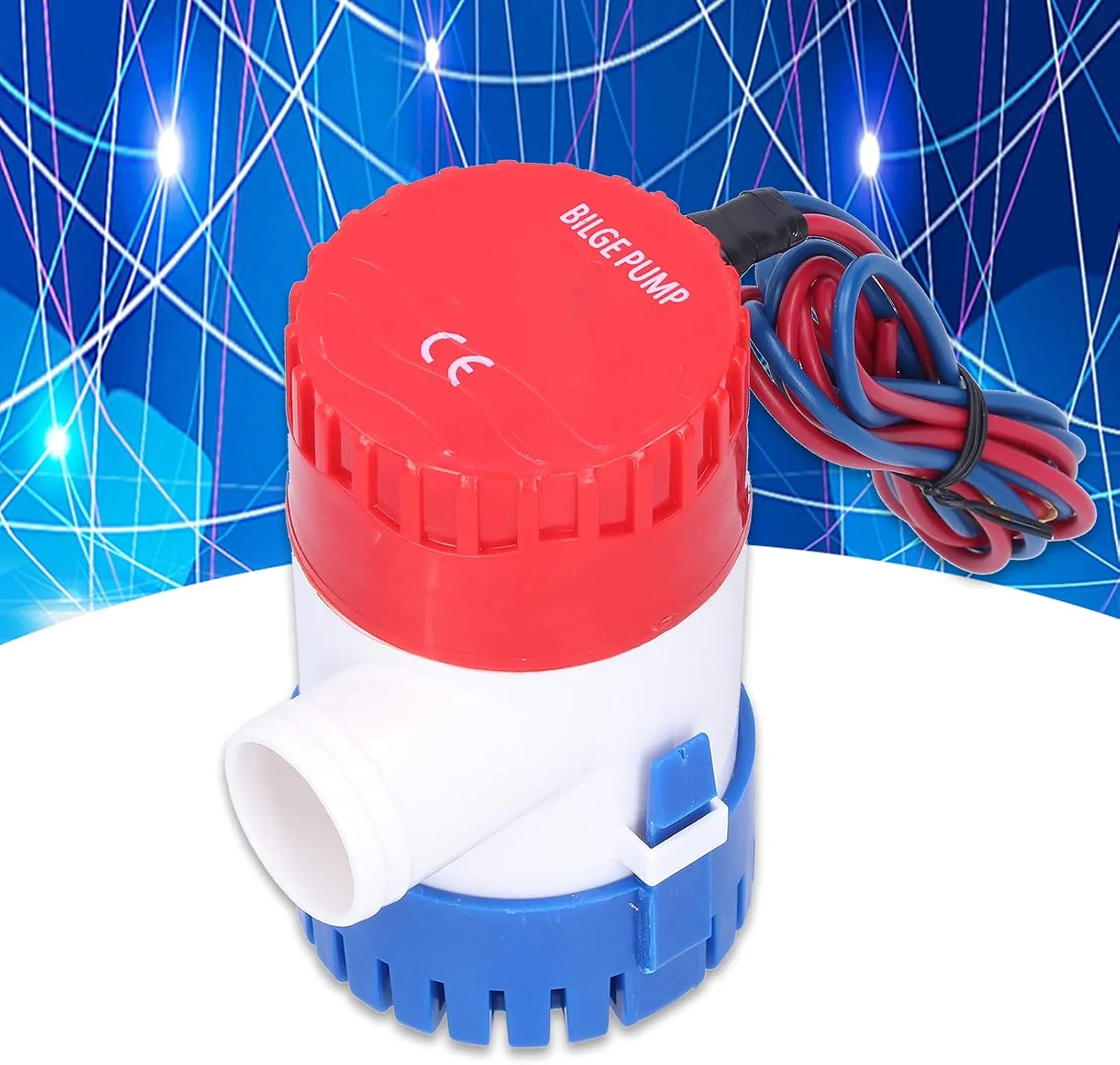 Boat Bilge Pump, DC Semiautomatic Switch Electric Small Submersible Pump Boat Bilge Water Pump 12V/24V 350/500/750/1100GPH (DC24V 750GPH)