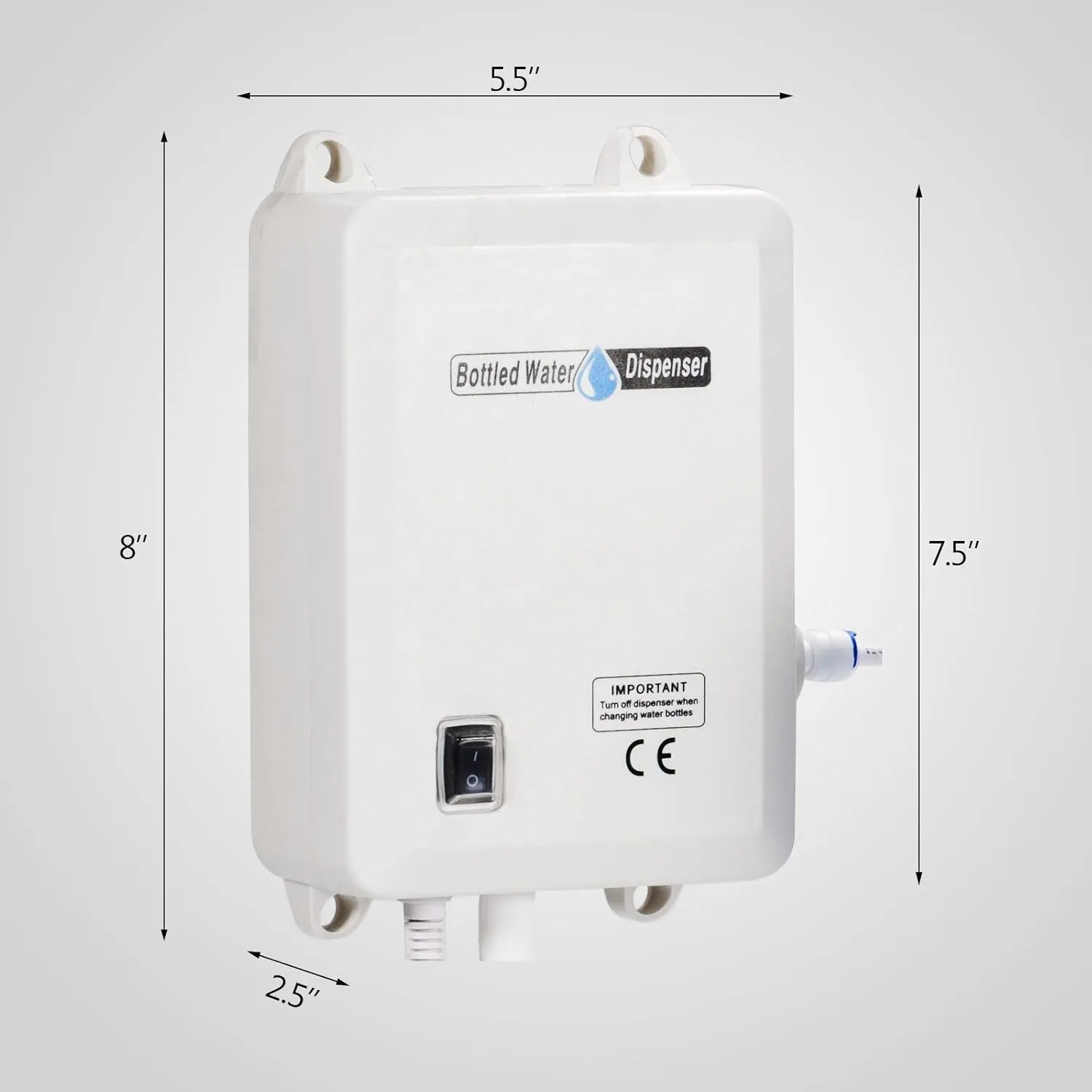 Bottled Water Dispenser Pump System 5 Gallon Water Jug Pump 5 Gal Electric Water Dispenser Ice Maker Water Dispenser Drinking Water Pump Coffee Water Dispensing System with Single Inlet Pipe