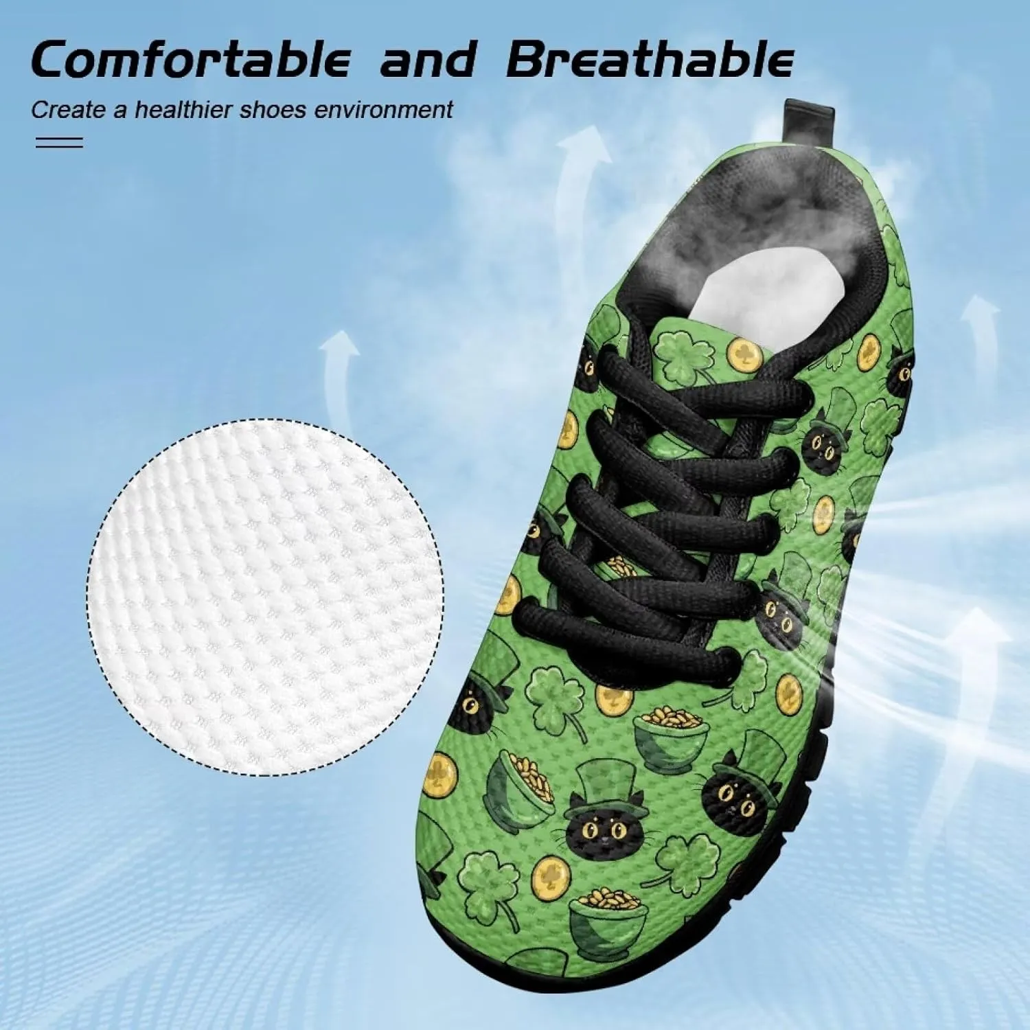 Boys Girls Shoes Non Slip Athletic Running Walking Kid Lightweight Lace Up Sneaker Breathable Mesh Upper Sport Shoe