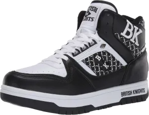 British Knights Men's Kings SL Classic Hi Top Fashion Sneaker, Black/White, 10 M US