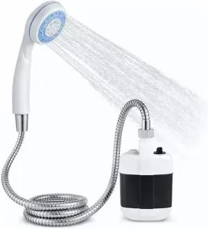 Camping Shower, Portable Shower ABS Electric Battery Powered Camping Shower Pump for Camping, Hiking, Traveling