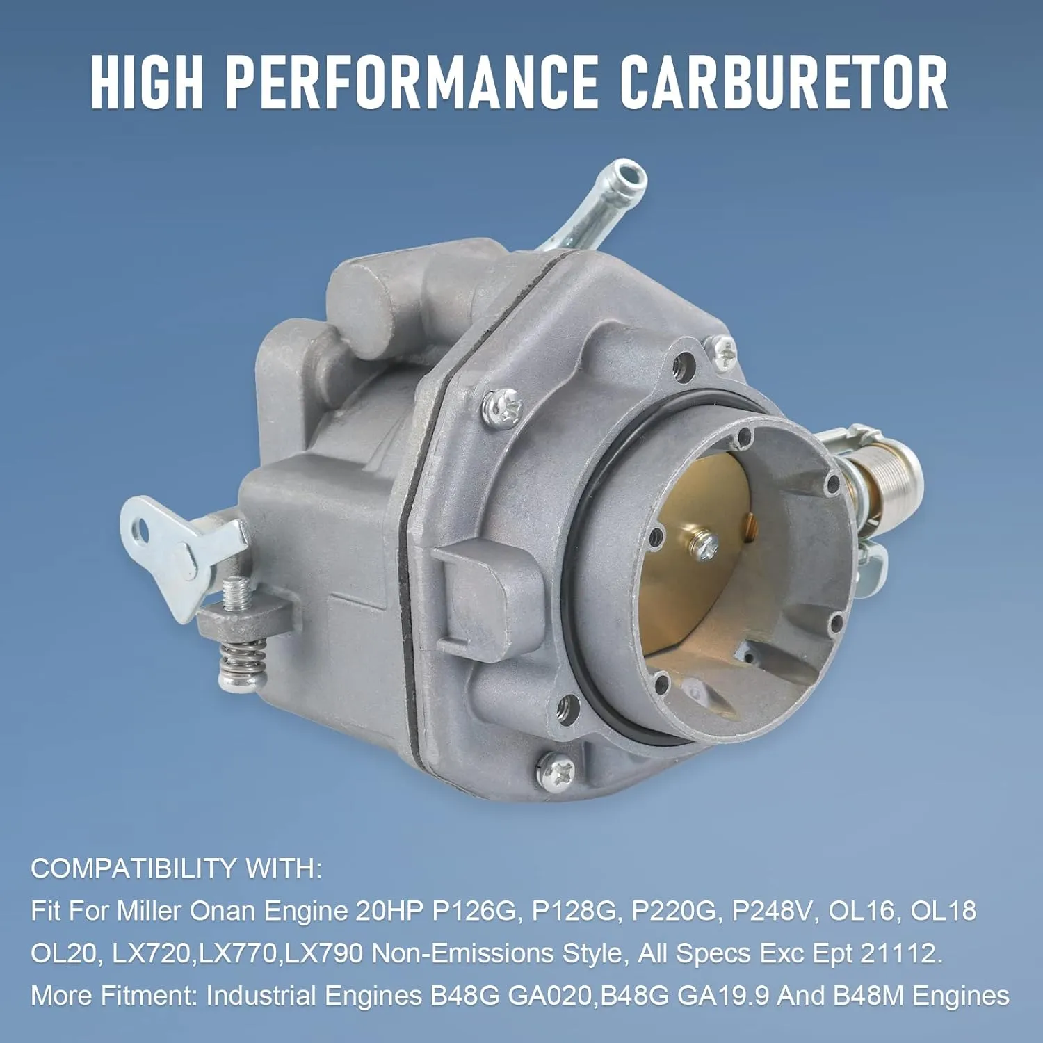 Carburetor 146-0496 with Fuel Pump oil filter Kit Compatible with ONAN NOS B48G B48M P216G P218G P220G Carb Replace 146-0375 146-0414 146-0479 146-0381 146-0430 146-0386